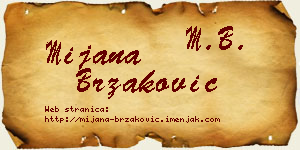 Mijana Brzaković vizit kartica